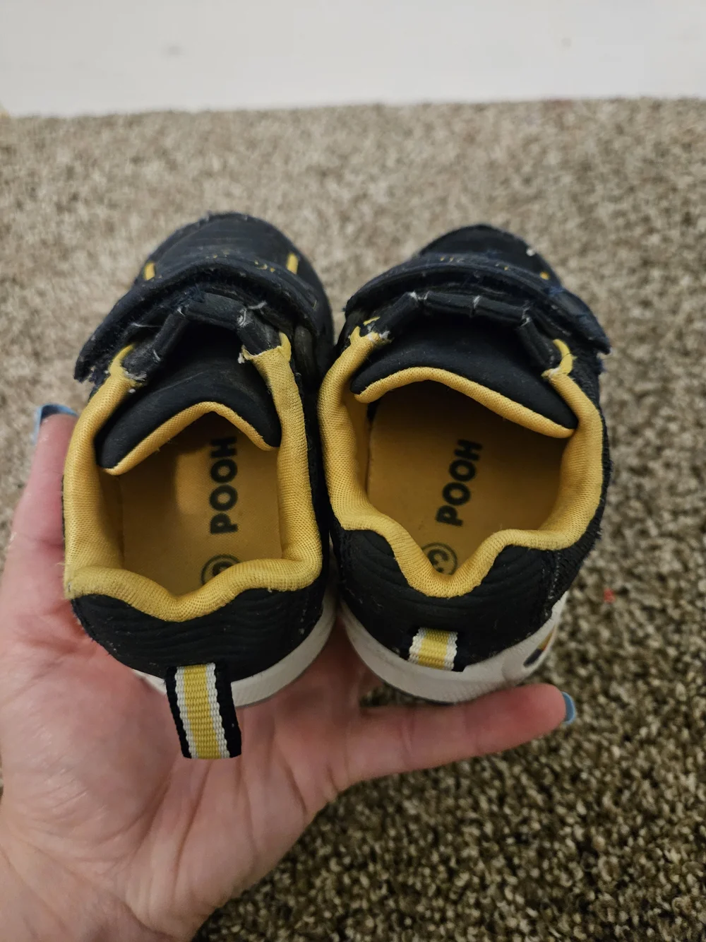 Pooh Vintage Navy & Yellow Toddler Sneakers